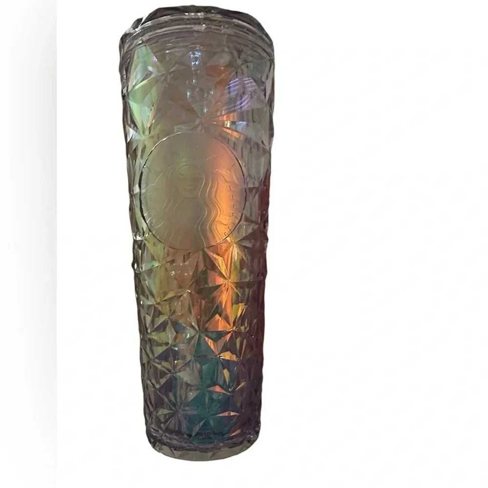 Starbucks Christmas Holiday 2023 White Clear Diamond Iridescent Venti Tumbler - Picture 2 of 4
